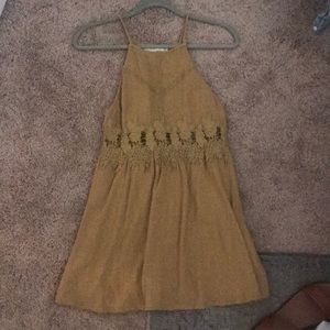 Mustard boho dress